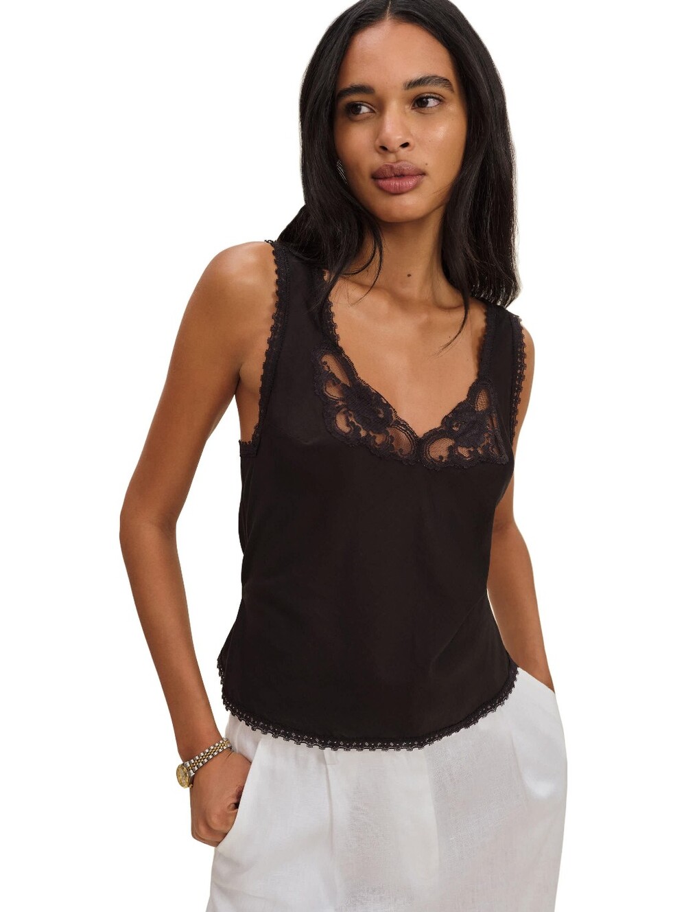Reformation Lilu Lace Tank Top